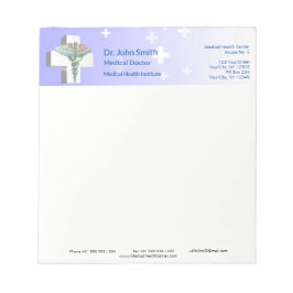 Bloc-note Croix-Blanche de Caduceus Médicale en 3D