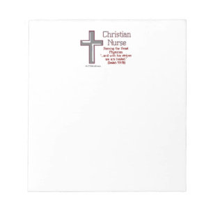 Bloc-note Croix chrétienne 2 d'infirmière