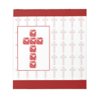 Croix Des Coeurs Sur Rouge
