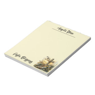 Bloc-note Croix du matin de Pâques avec lever de soleil écla