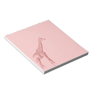 Bloc-note Croquis rose de girafe
