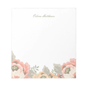 Bloc-note Cru floral