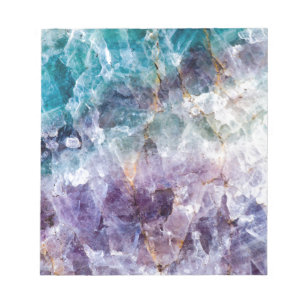 Bloc-note Crystal quartz Turquoise & Violet