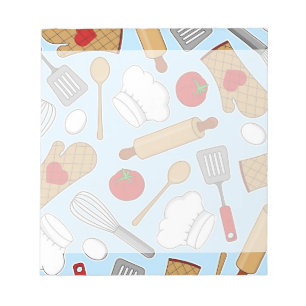Bloc-note Cuisinier Cuisinier Motif Bleu