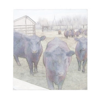 Bloc-note Curieux Jeune Angus noir