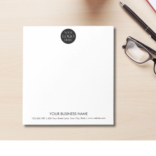 Bloc-note Custom Business Logo Simple Minimalist Promotional (In situ)