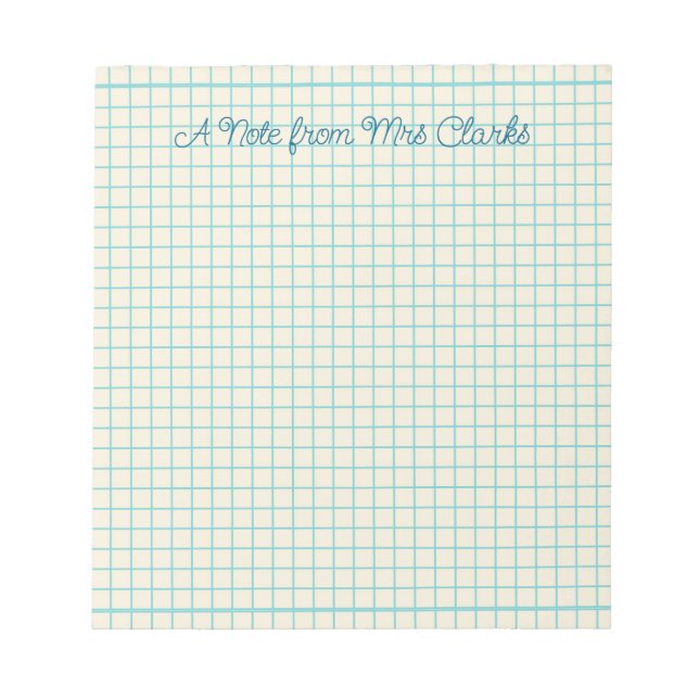 Bloc-note Custom Grid Teacher  (Devant)