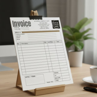 Bloc-note Custom Logo Small Business Invoice Sales Receipt O