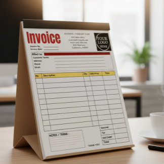 Bloc-note Custom Logo Small Business Invoice Sales Receipt O
