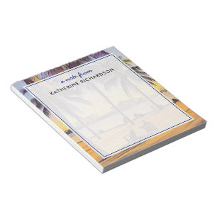 Bloc-note Custom Miami Beach Floride Watercolor Art