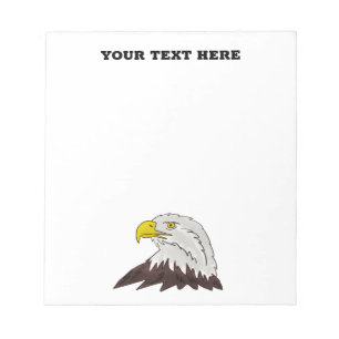 Bloc-note Custom notepad with Bald eagle wild life bird logo