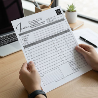 Bloc-note Custom Printable Order Form Business Logo Invoice