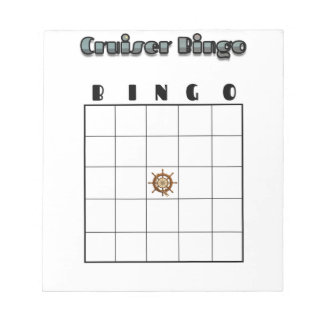 Bloc-note Customizable Cruise Bingo Board