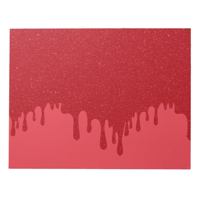 Bloc-note Customizable Dripping Tomato Red Notepad (Devant)