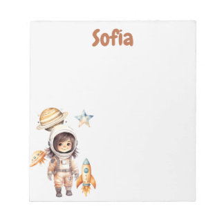 Bloc-note Cute astronaute Space Adventure personnalisée