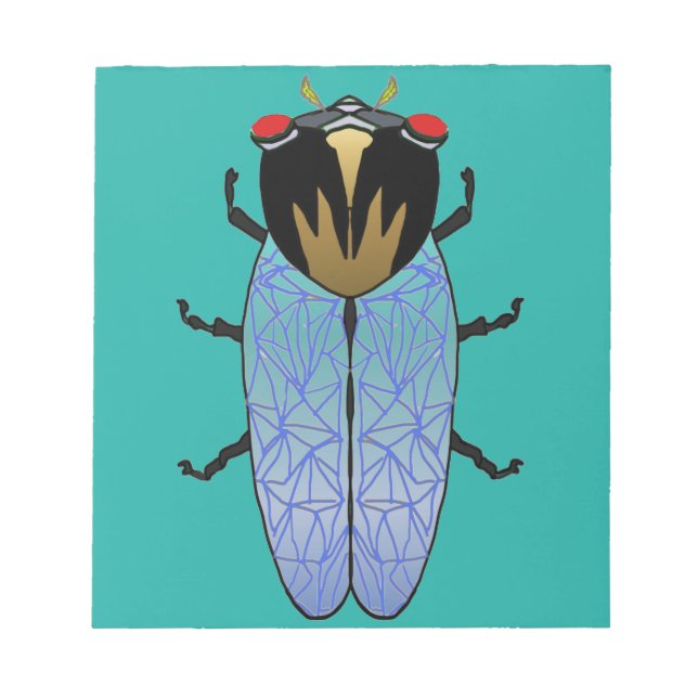 Bloc-note Cute Black Cicada (Devant)