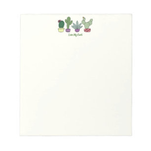 Bloc-note Cute Cactus Potted Plants Love My Cacti 