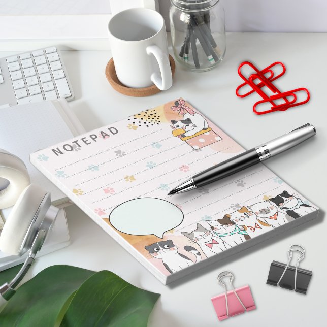 Bloc-note Cute Chats Kitten avec Empreinte de patte Arrière  (Créateur téléchargé)