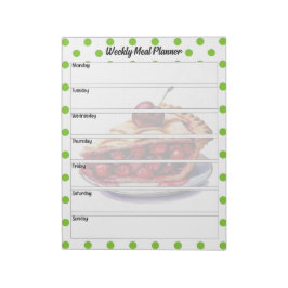 Bloc-note Cute Cherry Planificateur de repas hebdomadaire