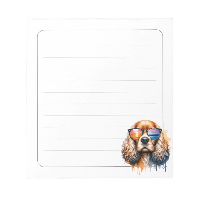 Bloc-note Cute Dog Notepad Dog Lover Notes & To-Do Pad (Devant)