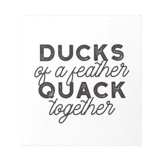 Bloc-note Cute Funny Canards Puns Citation II (Devant)