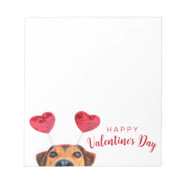 Bloc-note Cute Funny Chien Heart Headband Saint-Valentin