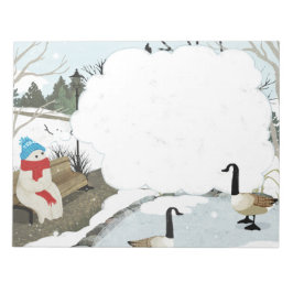 Bloc-note Cute Ghost étang de canard d'hiver