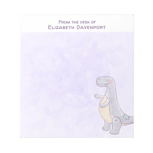 Bloc-note Cute Gray Tyrannosaure Rex Dinosaur Toy (Devant)