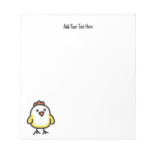 Bloc-note Cute Kawaii poulet au poulet