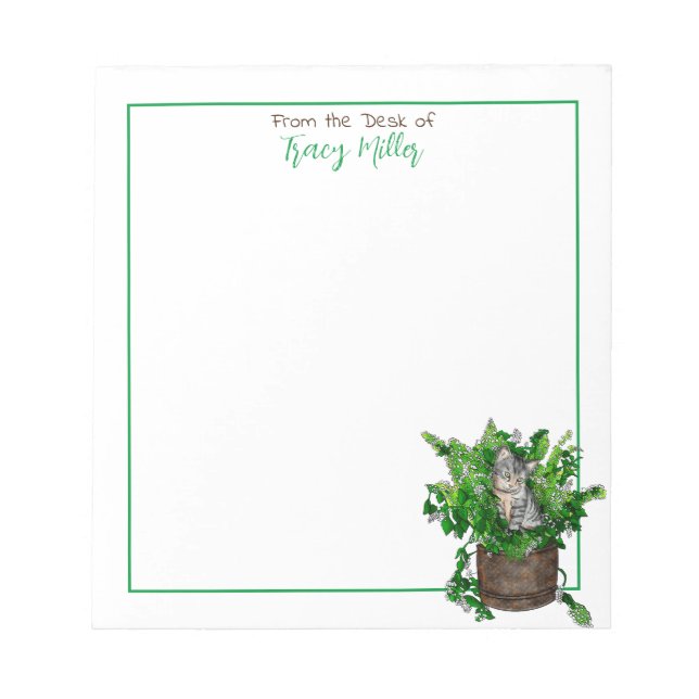 Bloc-note Cute Kitten personnalisé en Capnip (Devant)