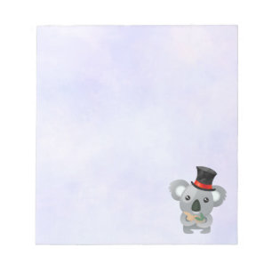 Bloc-note Cute Koala dans un chapeau noir