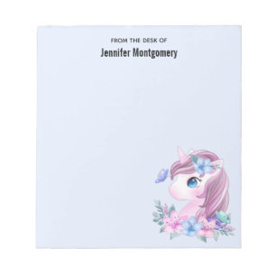 Bloc-note Cute & Magique Baby Unicorne avec gros yeux