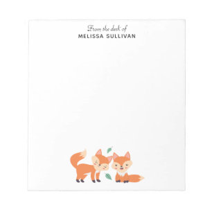 Bloc-note Cute Orange Foxes Graphic Illustration