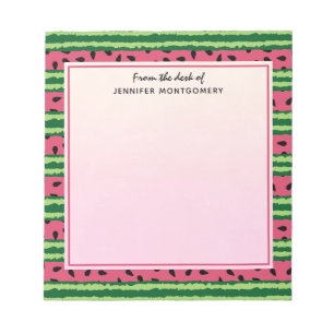 Bloc-note Cute pastèque Motif rose et vert