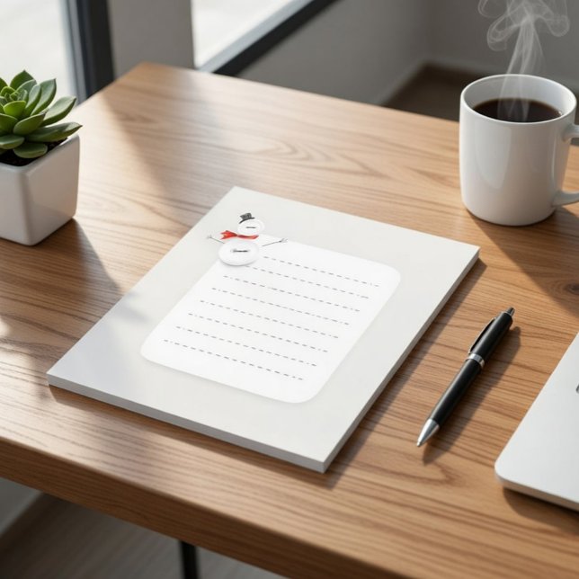 Bloc-note Cute Snowman Winter Notepad (Créateur téléchargé)