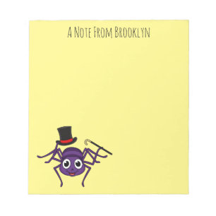 Bloc-note Cute Spider dans le top a un dessin animé