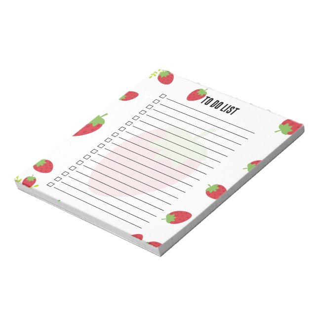 Bloc-note Cute Strawberry To-Do List Notepad (Tourné)