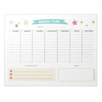 Cute Weekly Planner for Kids