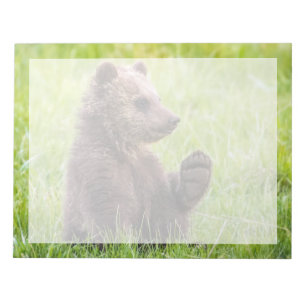 Bloc-note Cutest Baby Animals   Brown Bear Cub Wave