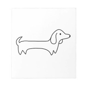 BLOC-NOTE DACHSHUND, CHIEN CHAUD, CHIEN SAUSAGE, CUTE, AMOUR