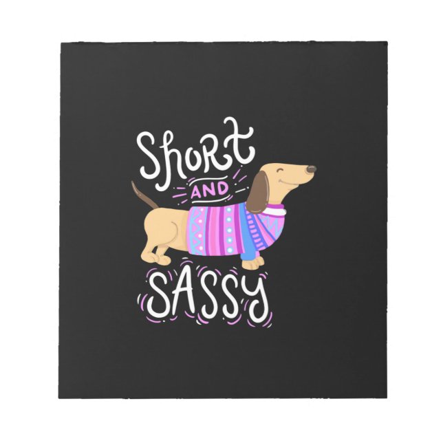 Bloc-note Dachshund Court Et Sassy (Devant)