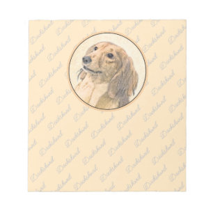 Bloc-note Dachshund (Longhaerien) Peinture - Art Chien origi