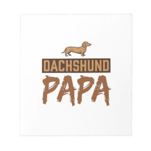 Bloc-note Dachshund Papa Gravure Vintage Design Papa Chien_1