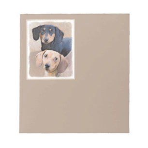 Bloc-note Dachshund (Smooth) Peinture - Art Chien original
