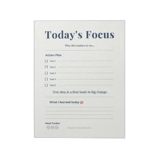 Bloc-note Daily Notepad | Tasks & Notes | Planner Page