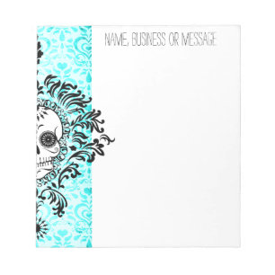 Bloc-note Damassé morte - bloc - notes fait sur commande de