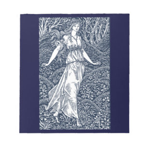 Bloc-note dame dans les bois