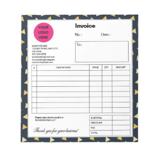 Bloc-note Dark Cyan Confetti Entreprise Magasin Facture
