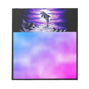 Bloc-note Dauphin clair de lune