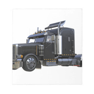 Bloc-note De noir camion de remorque de tracteur semi